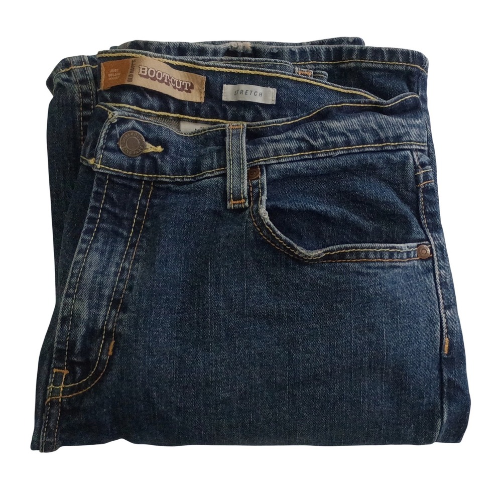 Old Navy‎ Bootcut Jeans 10 Long Medium Wash Blue Stretch Mid Rise Denim Pants